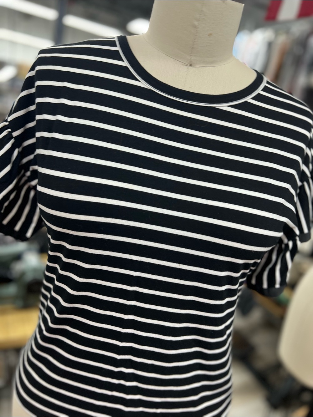 Striped Ruffle Blouse M